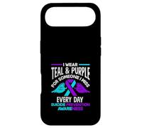 Custodia per iPhone Air Indosso verde acqua e viola per qualcuno che mi manca ogni giorno