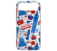Custodia per iPhone Air Inghilterra Londra Landmarks Pattern Red Bus Crown Umbrella