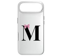 Custodia per iPhone Air Initial M Coquette Monogram Letter With Pink Bow
