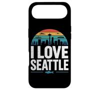 Custodia per iPhone Air io, amare, seattle, retro, skyline città