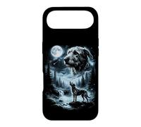 Custodia per iPhone Air Irish Wolfhound Howling to the Moon, cane retrò anni '90