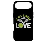 Custodia per iPhone Air It All Starts With Love Tennis Divertente Giocatore di Racchette Sportive