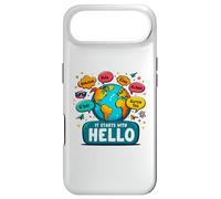 Custodia per iPhone Air It Starts With Hello Friendship Inclusion Language Teacher