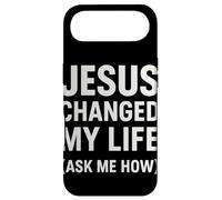 Custodia per iPhone Air Jesus Changed My Life Ask Me How Fede Cristiana