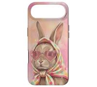 Custodia per iPhone Air Kawaii Coniglio Pasqua Carino Coniglietto con Cuore Occhiali Da Sole Decor