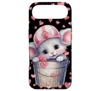 Custodia per iPhone Air Kawaii Mouse In Valentines Basket For Girls Cute Heart