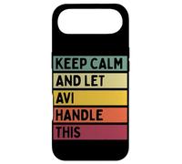 Custodia per iPhone Air Keep Calm And Let Avi Handle This Funny Custom Retro Citazione