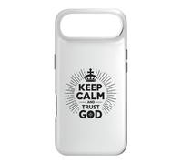 Custodia per iPhone Air Keep Calm and Trust God Messaggio cristiano ispiratore