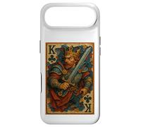 Custodia per iPhone Air King of Clubs Warrior Medieval Fantasy Card Lucky Poker