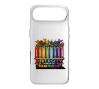 Custodia per iPhone Air La diversità ci rende bellissimi libri arcobaleno fiori