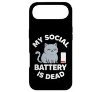 Custodia per iPhone Air La mia batteria sociale è un gatto morto introversi divertenti