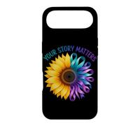 Custodia per iPhone Air La tua storia è importante Sunflower Teal Purple Consapevolezza del suicidio