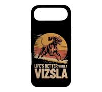 Custodia per iPhone Air La vita è migliore con un Vizsla - Grafica vintage con cane da corsa