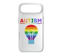 Custodia per iPhone Air Lampadina arcobaleno per la consapevolezza dell'autismo, supporto autistico, mamma e papà