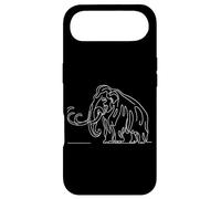 Custodia per iPhone Air Lanoso Mammoth Line Art Ice Age Preistorico Animale
