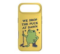 Custodia per iPhone Air Lasciamo cadere il disco all'alba Funny Hockey Frog