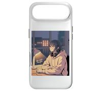Custodia per iPhone Air Late Night Thoughts Ragazza Anime Lo Fi Con Cuffie Interno