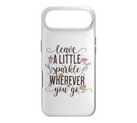 Custodia per iPhone Air Leave a Little Sparkle Wherever You Go Carino Scritta floreale