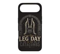 Custodia per iPhone Air Leg Day Gym Skeleton Weightlifting Catacombe scure
