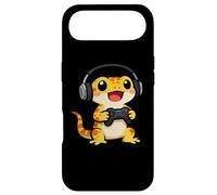 Custodia per iPhone Air Leopard gecko Playing Video Game Reptiles Video Gamers