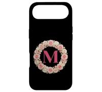 Custodia per iPhone Air Letter H Floral Monogram Initial Name Pink White Flower