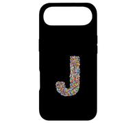 Custodia per iPhone Air Letter J Candy Rainbow Sprinkles Monogram Style