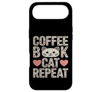 Custodia per iPhone Air Libro del caffè Cat Repeat Cute Cozy Cat Lover