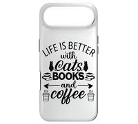 Custodia per iPhone Air Life is Better with Cats & Books Coffee Black Cat Book Lover