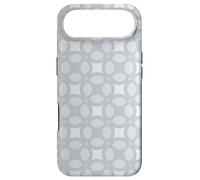 Custodia per iPhone Air Light Grey Silver Circle Rounded Bubble Nordic Pattern