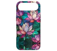 Custodia per iPhone Air Lotus Flowers Boho Stained Glass Floral Art Stain Glass