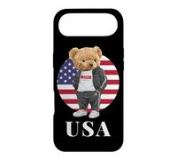 Custodia per iPhone Air Love Yourself, Cool Illustration Teddy Bear With USA Flag
