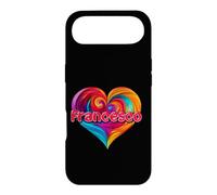 Custodia per iPhone Air Maglietta con scritta "I Heart Love Francesco", con nome colorato