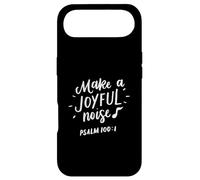 Custodia per iPhone Air Maglietta con scritta "Make a Joyful Noise - Salmo 100", regali cristiani