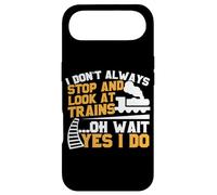 Custodia per iPhone Air Maglietta con scritta "Train for Boys Stop and Look and Trains"
