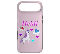 Custodia per iPhone Air Maglietta per compleanno con unicorno e nome Heidi, personalizzabile