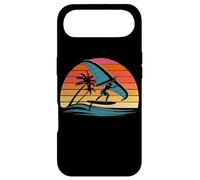 Custodia per iPhone Air Maglietta Wing Foiling Surf Foil Ocean Rider con design retrò al tramonto