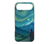 Custodia per iPhone Air Mago errante nel paesaggio di montagne stellate Magic Fantasy