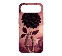 Custodia per iPhone Air Mano scheletro che tiene una dalia nera