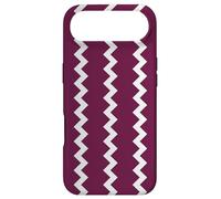 Custodia per iPhone Air Maroon White Zigzag Geometric Triangle Qatar Flag Pattern