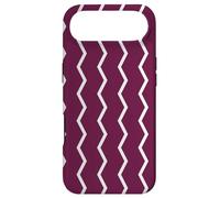 Custodia per iPhone Air Maroon White Zigzag Qatar Color Arabic Language Doha Pattern