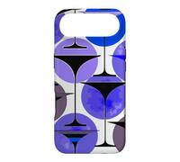 Custodia per iPhone Air Martini ispirati agli anni Cinquanta Atomic in blu e viola melanzana