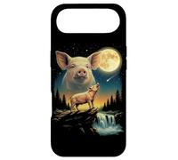 Custodia per iPhone Air Meme di Pig Howling to the Moon Funny Pig Farm Animal degli anni '90