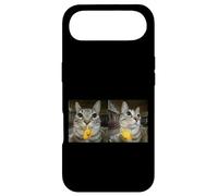 Custodia per iPhone Air Meme di Silly Staring Cat, divertente disegno felino