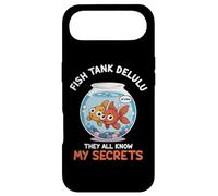 Custodia per iPhone Air Meme Tee Fish Tank Delulu Tutti conoscono i miei segreti