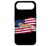 Custodia per iPhone Air Memorial Day USA Flag 4th July Patriotic Leopard Gecko Lover