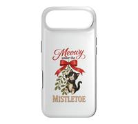 Custodia per iPhone Air Meowy Under The Mistletoe Cute Tuxedo Kitten Christmas