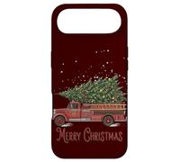Custodia per iPhone Air Merry Christmas Vintage Pompiere Camion Albero