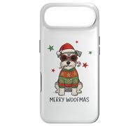 Custodia per iPhone Air Merry Woofmas Schnauzer Cane di Natale che indossa il cappello di Babbo Natale carino