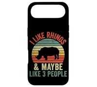 Custodia per iPhone Air Mi piacciono i rinoceronti e forse piace 3 Persone Vintage Rhino Retro