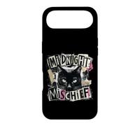 Custodia per iPhone Air Midnight Mischief Black Cat, design grunge punk